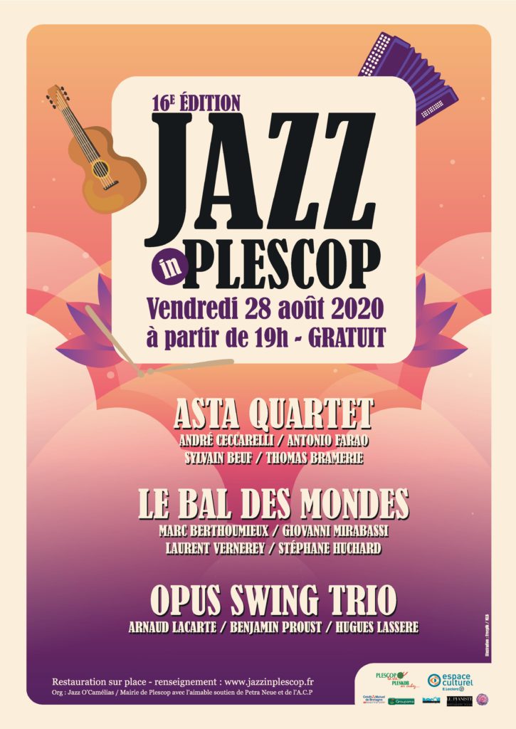 Affiche de l'édition 2020 de Jazz In Plescop